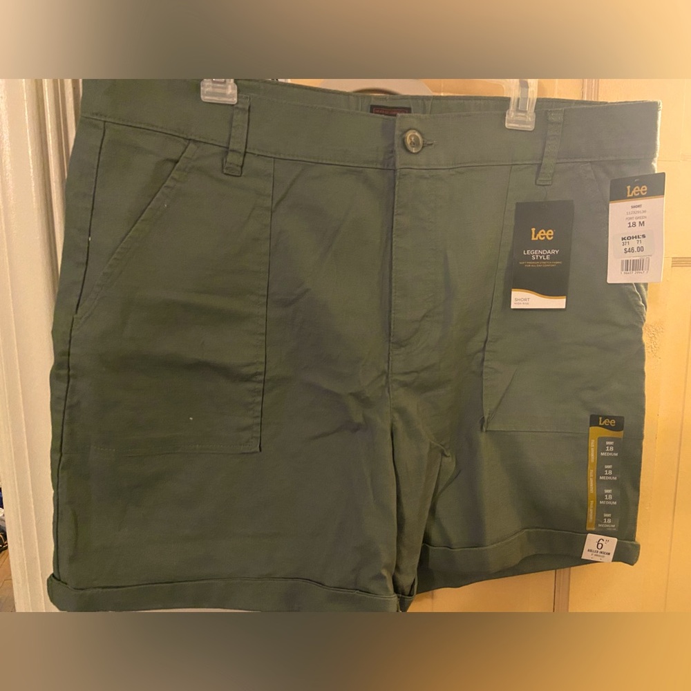 Olive green Lee shorts